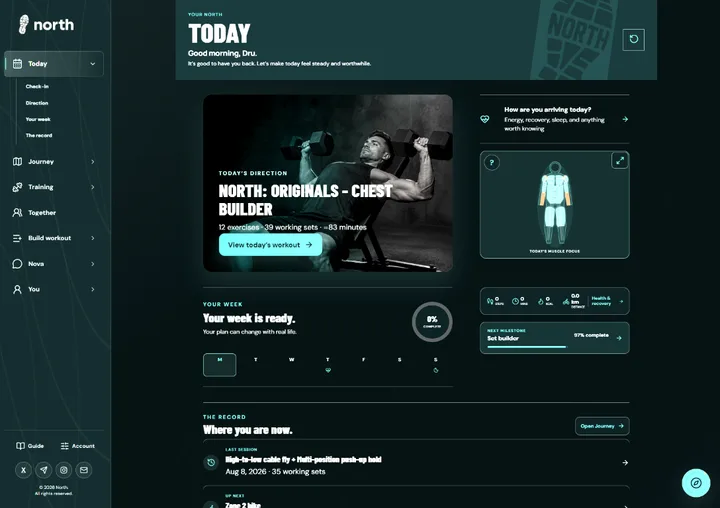 North’s training interface