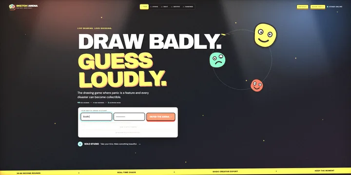 Sketch Arena’s colourful drawing and guessing game